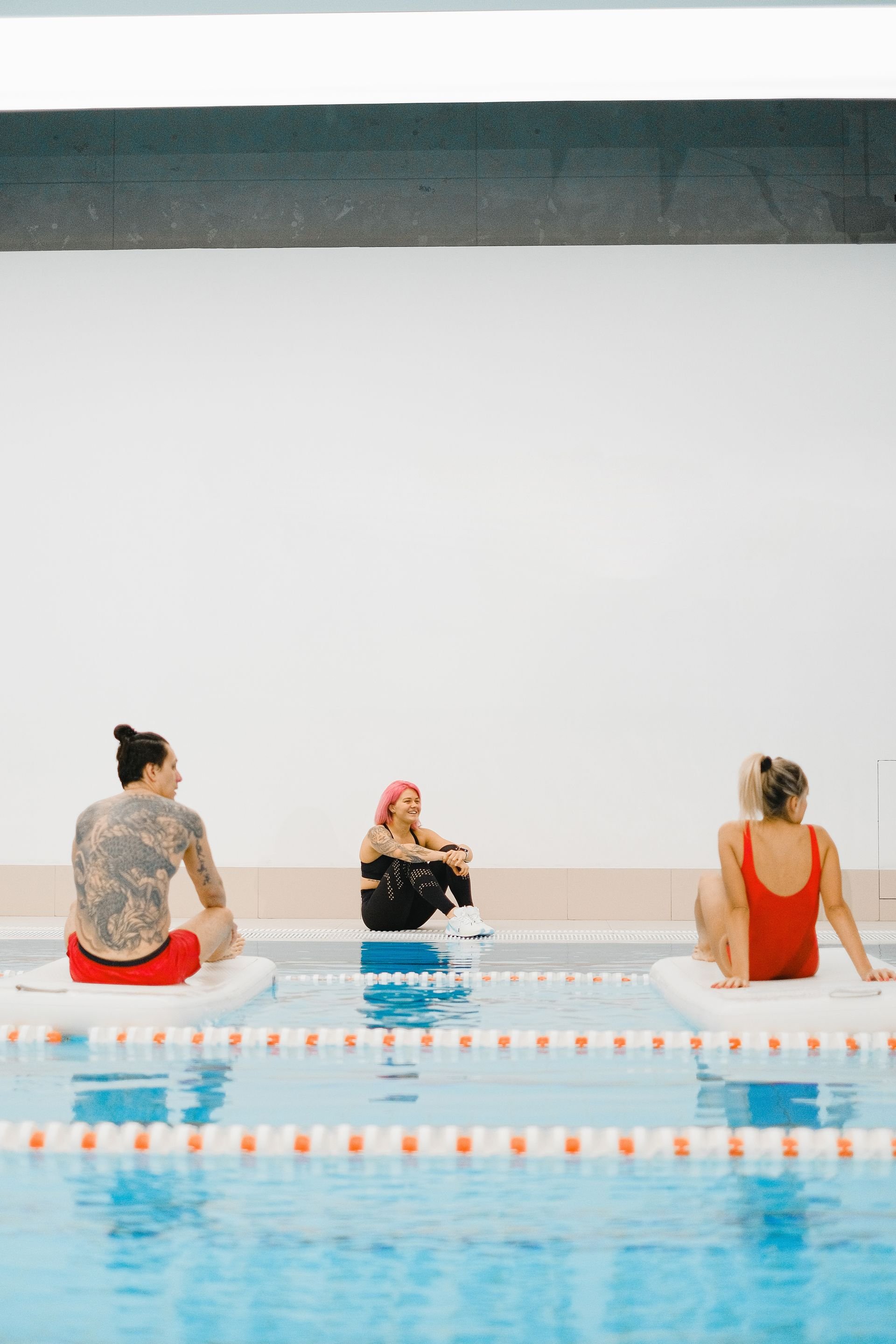 Sesi aqua pilates pagi hari